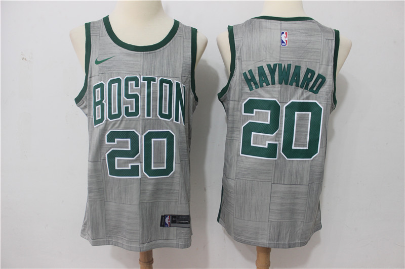 Men Boston Celtics 20 Hayward Grey Game Nike NBA Jerseys